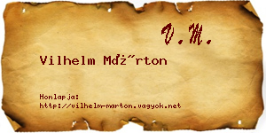 Vilhelm Márton névjegykártya